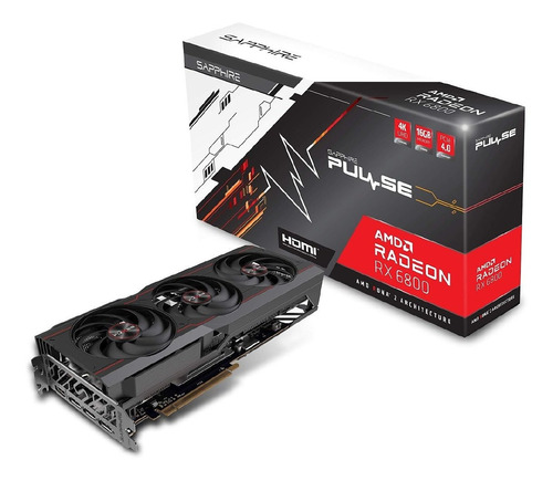 Placa De Video Sapphire Radeon Rx 6800 Pulse 16gb 3x Dp