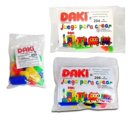 Daki 3 Bolsas Mi Combo Juego Didáctico Para Armar X128 Pzas