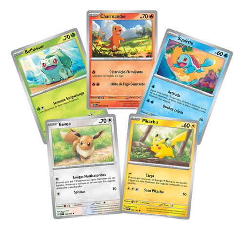 Kit Pokémon Bulbasaur Charmander Squirtle Pikachu Eevee