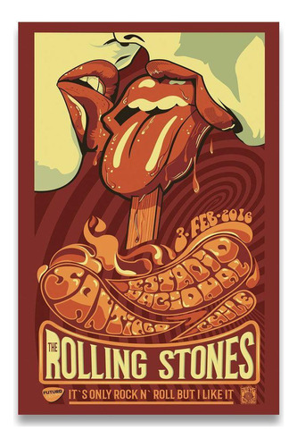 Poster Decorativo 42cm X 30cm A3 Brilhante Rolling Stones