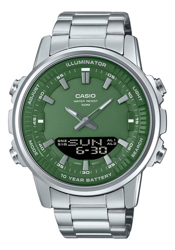 Reloj Casio Amw-880d-3a Acero Hombre Plateado