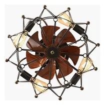 Comprar Ventilador De Techo Enjaulado De Perfil Bajo Con Luces