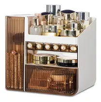 Comprar Organizador De Maquillaje Jazak Mj002 \u002F Porta Cosmeticos \u002F Con Cajones \u002F Acrilico \u002F Ideal Make Up \u002F Labiales \u002F Brochas \u002F Pinceles \u002F Cremas \u002F Perfumes Y Mas