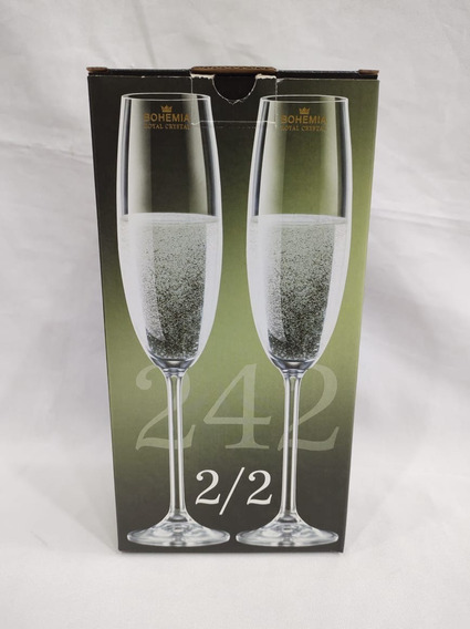 Cristal 5x5x22.1 cm 2 Unidades Cristal de Sèvres Chateau Set de Copas de Champagne 