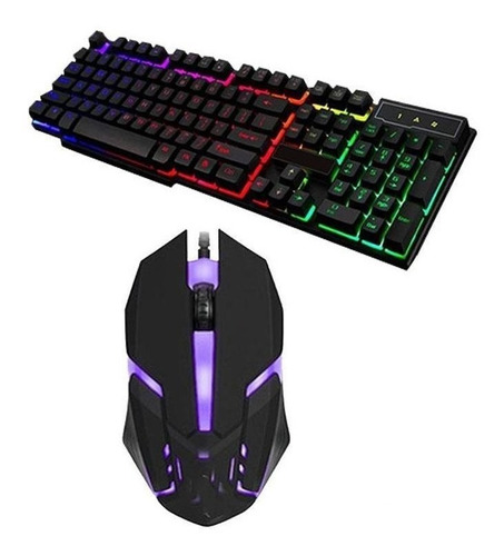 Set Teclado Y Mouse Gamer Rgb Multicolor