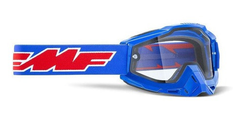 Goggles Para Motociclista Powerbomb Rocket Azul Clear Lens