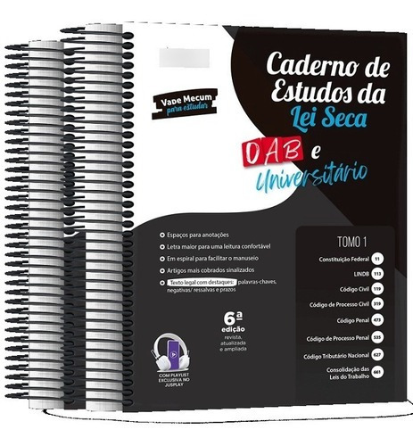 Caderno De Estudos Da Lei Seca Universitario E Oab 6ª Edição (2023) Juspodivm