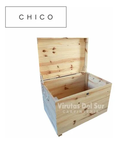 comprar Baúl De Madera  Chico 60x40x36 Cm Virutas Del Sur