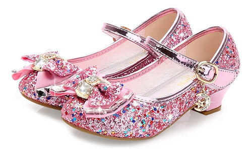 Zapatos De Tacón Niñas Adorable Princesa Brillante Fiesta