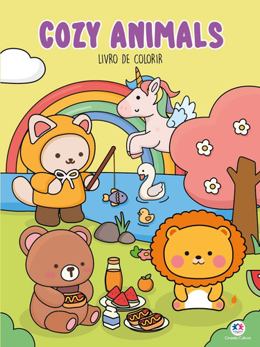 Livro Cozy Animals - Para Colorir 1a Edição Capa Mole 2024 Português Editora Ciranda Cultural