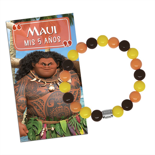 Souvenir Pulsera Moana Mar De Aventuras Cumple Original X40