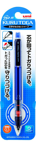 Uni Mechanical Pencil Kurutoga Pipe Slide Model 0.5mm, Blue