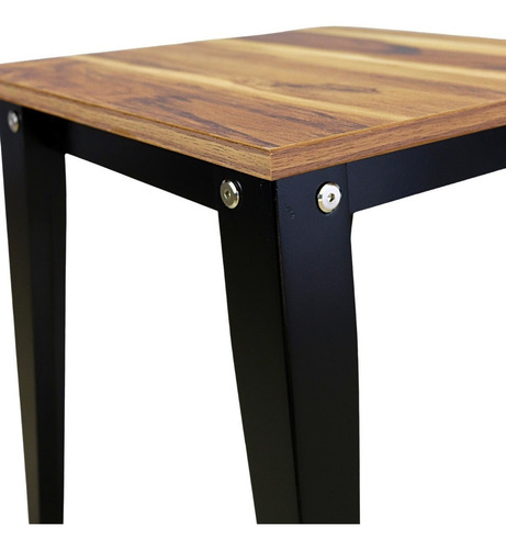 Mesa Lateral De Sala Moderna Mesita Auxiliar De Madera Alta Color Parota