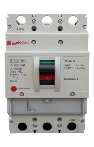 Disjuntor Caixa Moldada 3p 250a 25ka - Sz Electric