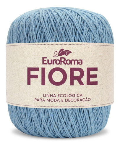 Linha Barbante Fiore 8/4 Euroroma 500m Tricô Croche Cores Cor Azul Bebê - 0900