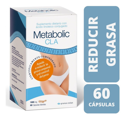 Imagen 1 de 2 de Metabolic Cla X 60 Capsulas Control De Peso Acido Linoleico