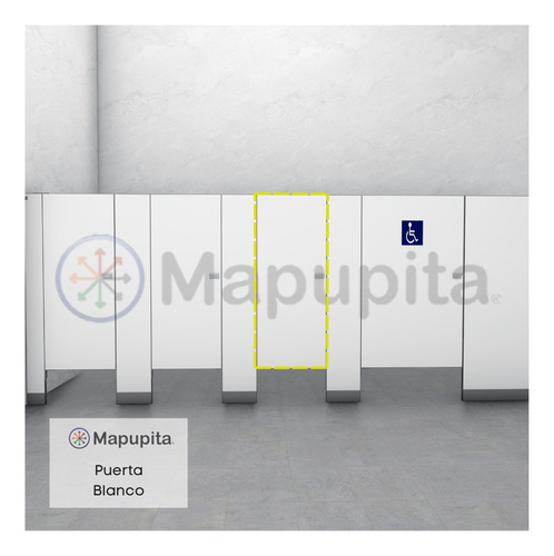 Puerta Blanco De Mampara Sanitaria 60x150