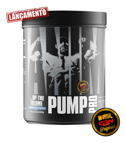 Pré Treino Animal Pump Pro 600g Universal Nutrition Sabor Limonada de morango