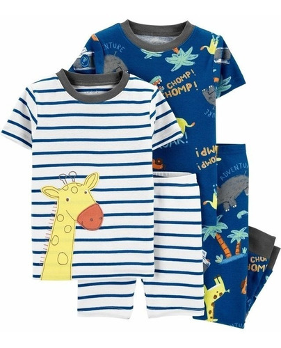 Set 4 Piezas Pijama Carters Para Nene Jirafa