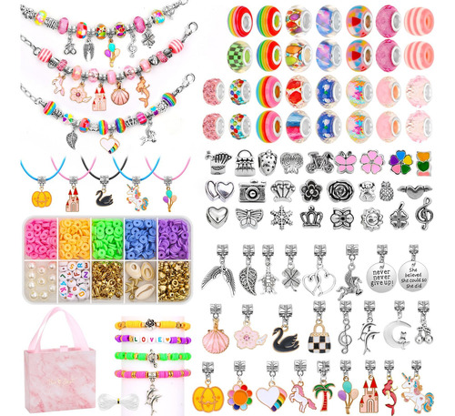 Kit Diy Para Brazalete De Encantos Con 86 Piezas Jollidecor