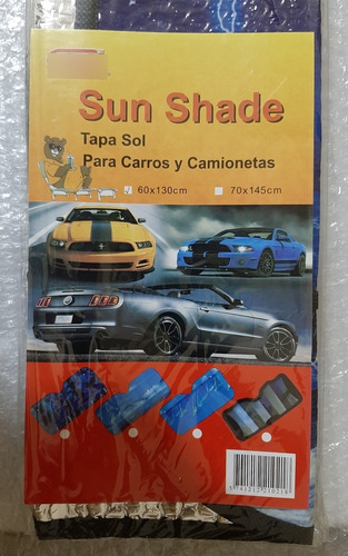 Tapa Sol Plegable 60 X 130 Cm. Carros Y Camioneta. Cod. E-19