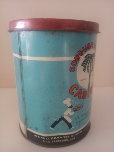 Antiga Lata De Coco Gordura Carioca ( Vazia ) (Usado)