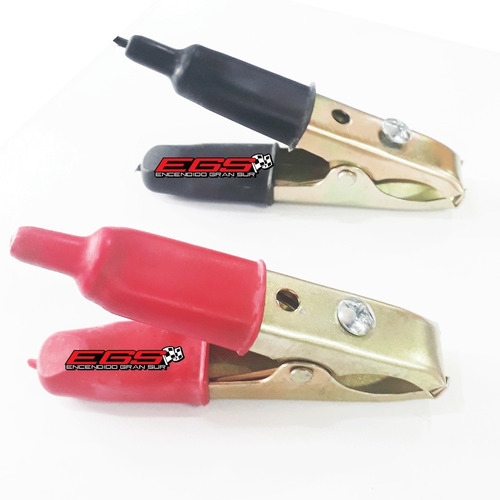 Imagen 1 de 5 de Pinza Clip Bateria Cocodrilo 50 Amp C Aislante Rojo O Negro