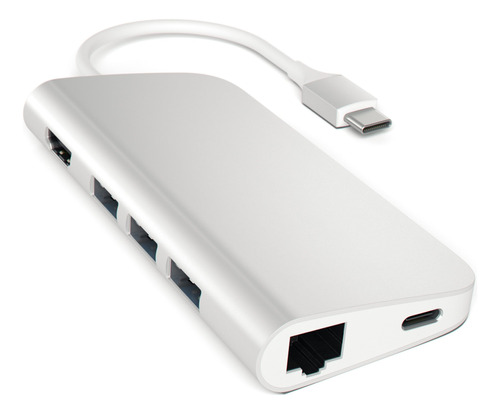 Hub Adaptador Usb-c / Hdmi 4k / Usb 3.0 / Red / Sd Msd - Sat