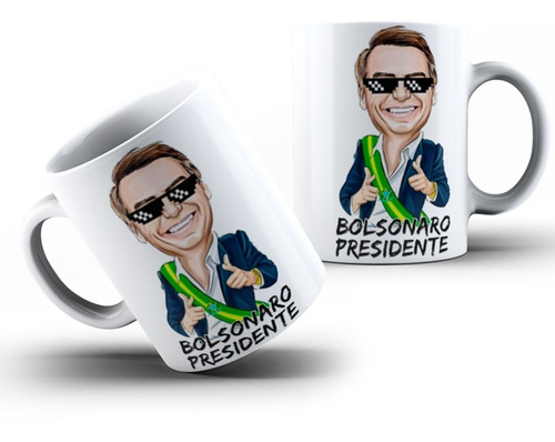 Caneca Bolsonaro Presidente Mito Eleições Deus Acima De A19