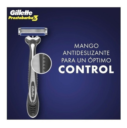 Gillette Prestobarba 3 Rastrillo Para Rasurar 3 Hojas 16 Pz