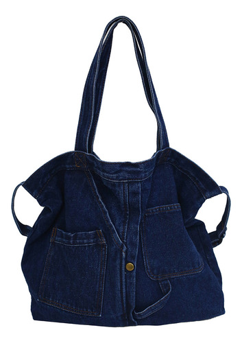 M Bolso De Hombro Retro De Mezclilla Grande Para Mujer Y