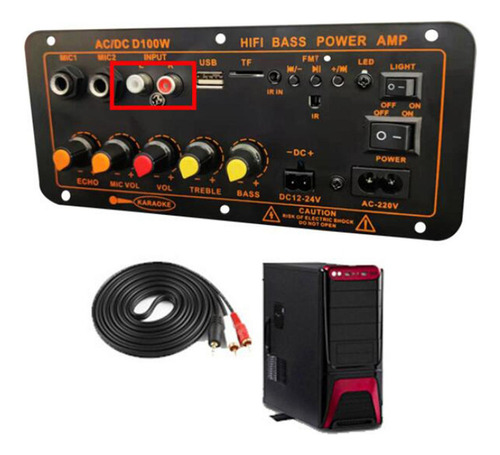 Placa Amplificadora Estéreo De Alta Potência, 300w,