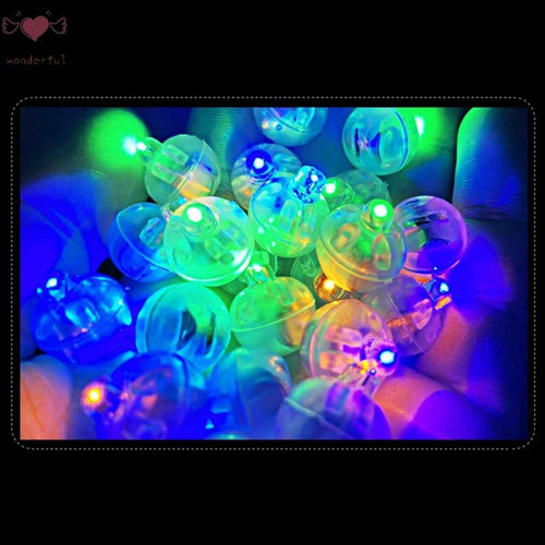 50 luces LED individuales para globos, decoración de fiestas de Navidad, blanco frío, color blanco