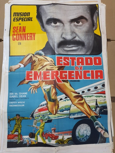 Afiche Cine Original-1339-roger Moore- Estado De Emergencia-