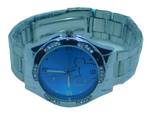 Relógios Feminino Mickey Blogueiras Azul Acompanha Caixa