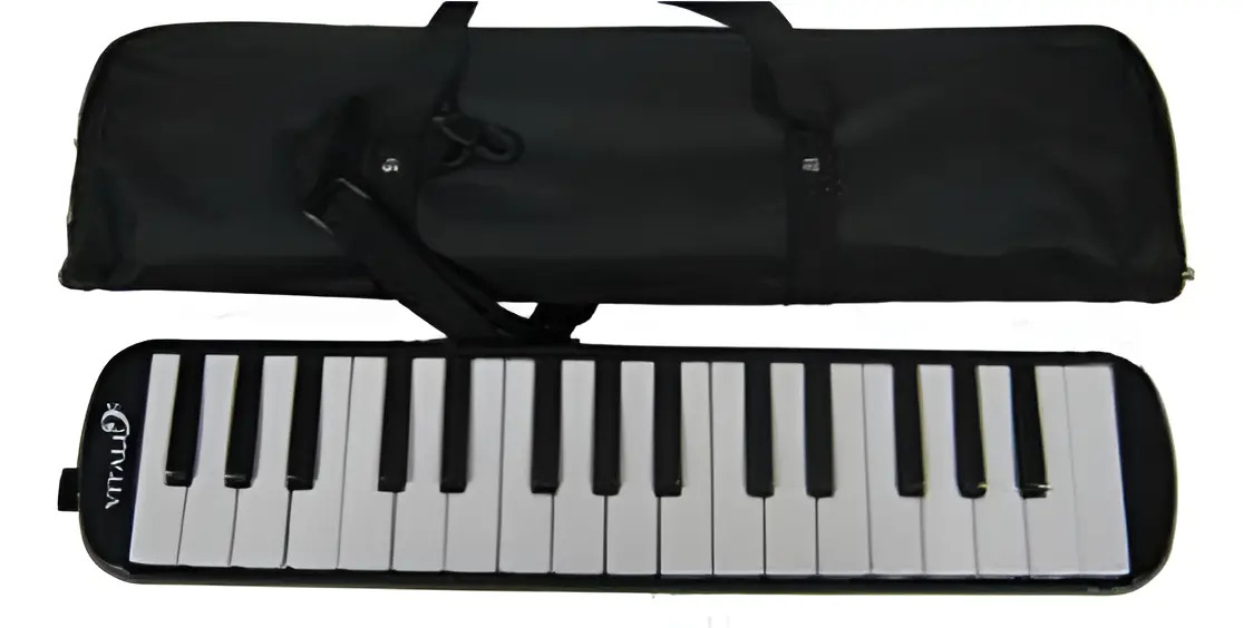 Melódica Vitale 32 Teclas Qm32a1-bk Color Negro con Funda y Accesorios
