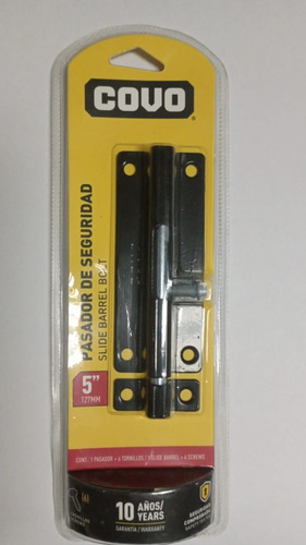 Pasador Latonado C/tor. 5 Covo:cv-db1103-5 Negro