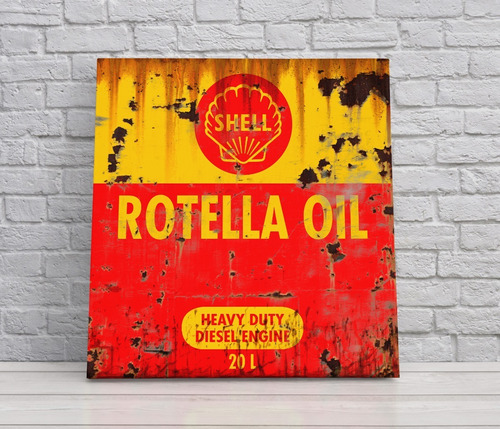 Carteles Shell Motor Oil Retro Vintage Diseño 30x30 Cm