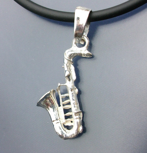 Dije Instrumentos Musicales Saxfon En Plata Ley.925