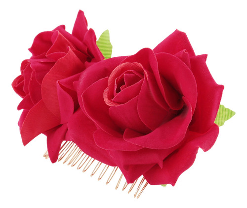 Pinza Para El Pelo Con Forma De Flor De Rosa, Broche De Bail