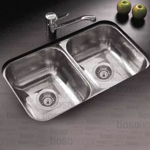 Pileta Cocina Doble Bacha Johnson Cc28 59x34x15 Sin Interes