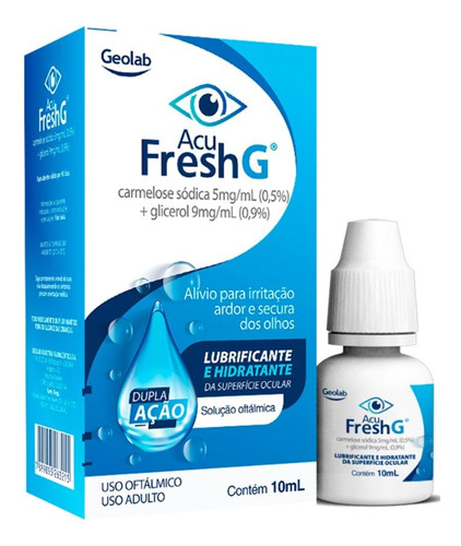 Kit Lubrificante Ocular Acu Fresh G Com 10 Unidades De 10ml