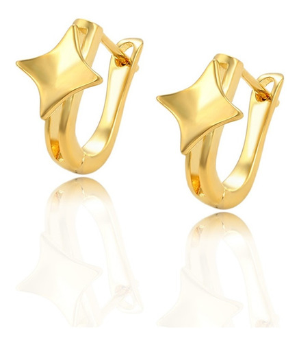 Aretes Oro Laminado 24k Elegante Fino Excelente Calidad 