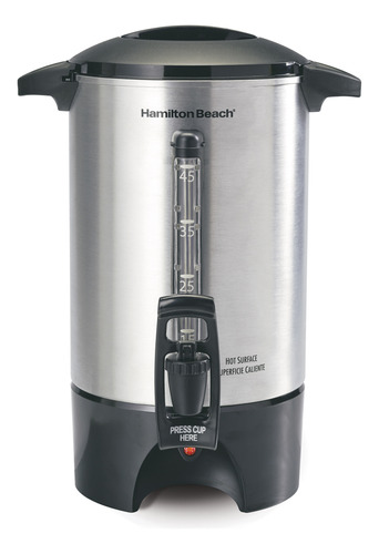 Cafetera 45 Tazas (6.4 L) Hamilton Beach Plata Mod40519