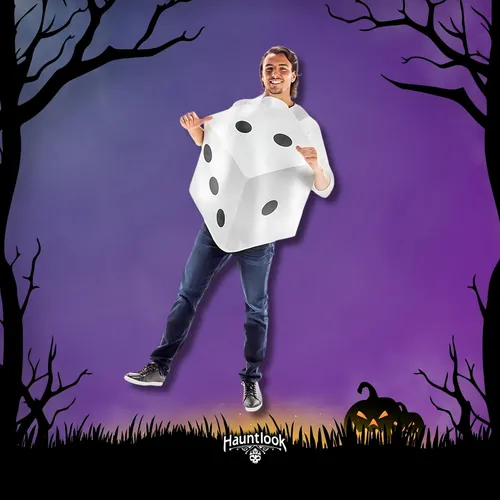 Disfraz De Halloween De Dados De Seis Caras: Atuendo D6 Para