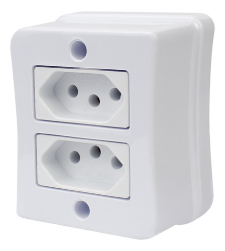 20 Tomada Dupla 2p+t 20a Modelo Sobrepor Linha Viena Externo