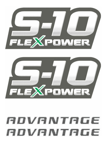 Kit Adesivo Chevrolet S10 Advantage Flex Verde 2009 S10kit19