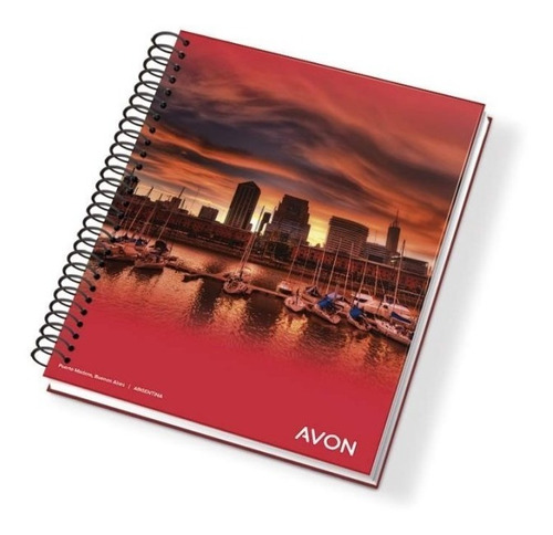 Cuaderno Avon 16x21cm 48 Hojas Rayadas Anillado T/flexible