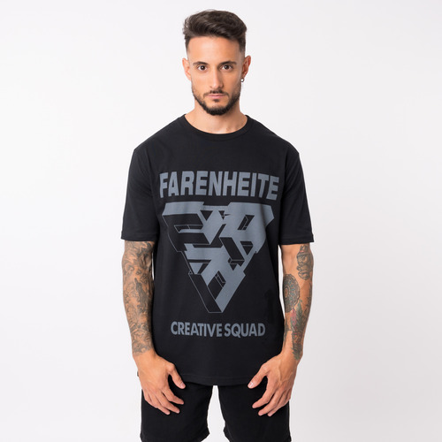 Remera Hombre Farenheite Oversize Cread