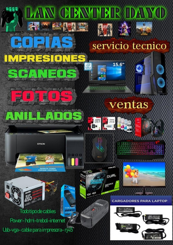 Computadoras,cpu,impresoras,accesorios,fotocopiadoras,articu